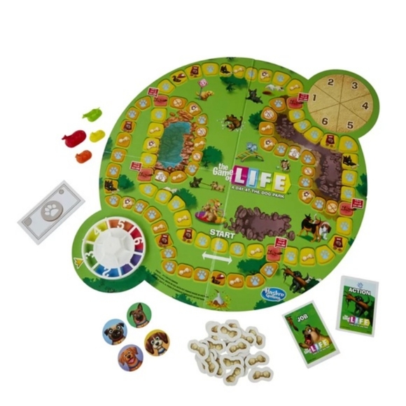 NEW The Game of Life A Day at the Dog Park Board Game Family Game Night - Picture 2 of 7